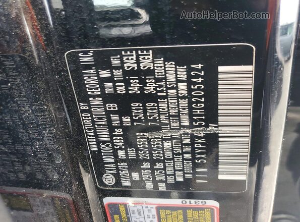 5XYPK4A51HG205424 2017 KIA SORENTO Black 