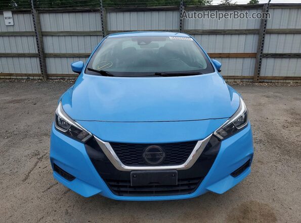 3N1CN8EV6ML826381 2021 NISSAN VERSA Blue Հետևի տեսք