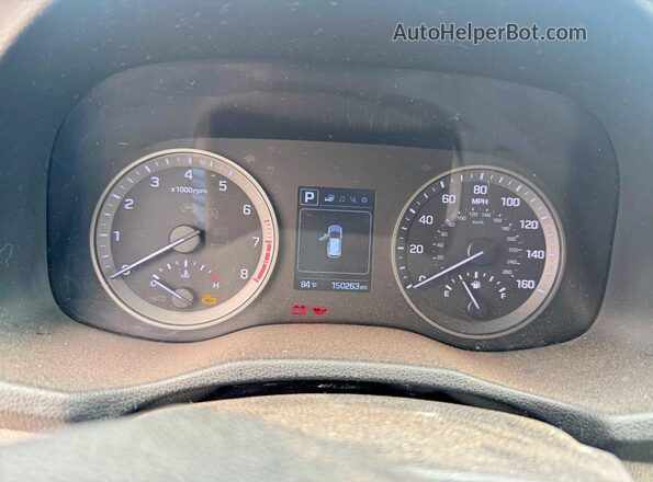 KM8J23A43HU352846 2017 HYUNDAI TUCSON Серебряный Вид щитка приборов