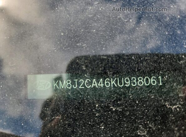 KM8J2CA46KU938061 2019 HYUNDAI TUCSON Синий Вид наклейки с VIN-кодом
