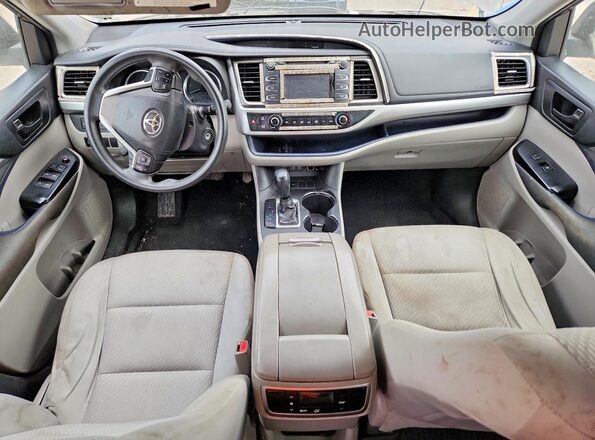 5TDZARFH3JS034471 2018 TOYOTA HIGHLANDER Gray ხელსაწყოთა პანელის ხედი