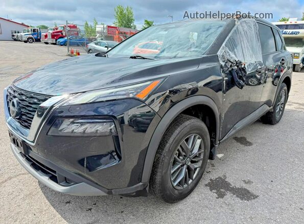 5N1AT3AA7NC691954 2022 NISSAN ROGUE Black Задня права чверть