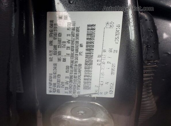 1FMCU0G69LUA91550 2020 FORD ESCAPE Gray 