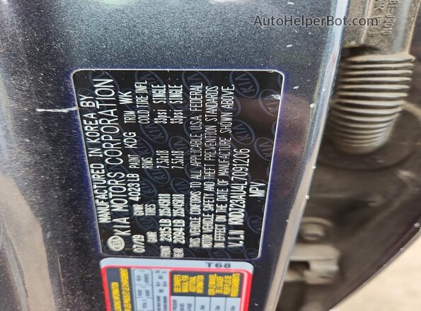 KNDJ23AU4L7091206 2020 KIA SOUL Charcoal 