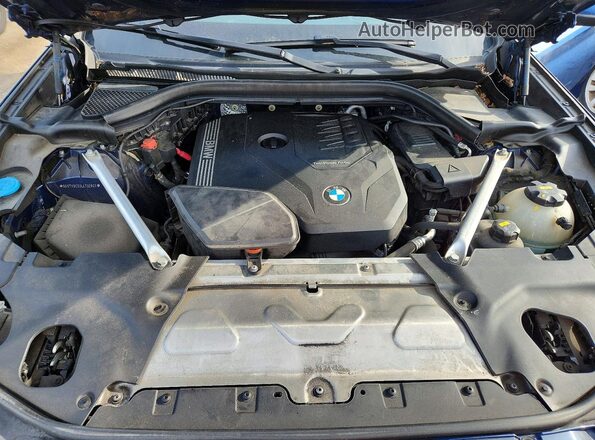 5UXTY5C03LLT32823 2020 BMW X3 Blue Widok naklejki z numerem VIN