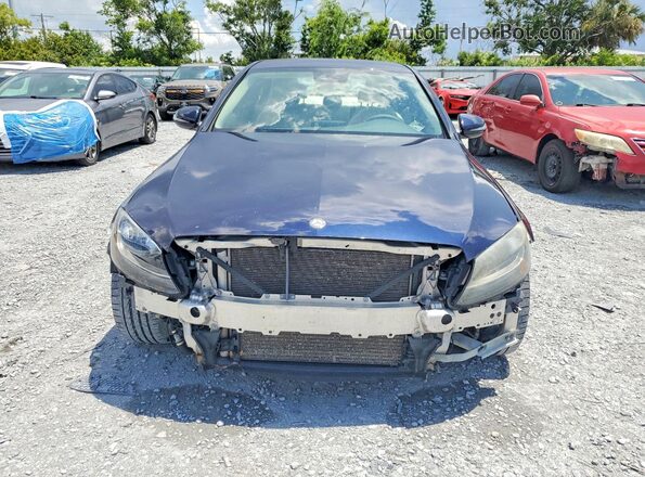 55SWF4JB4GU127862 2016 MERCEDES-BENZ C Blue Հետևի տեսք