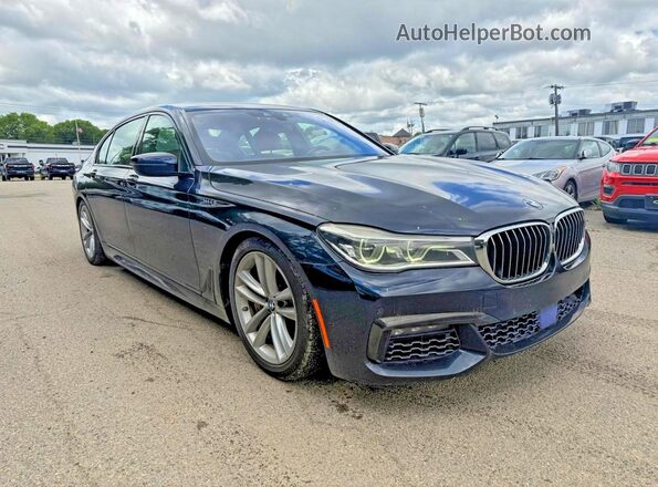 WBA7F2C51HG421483 2017 BMW 7 SERIES Синий Задняя левая четверть