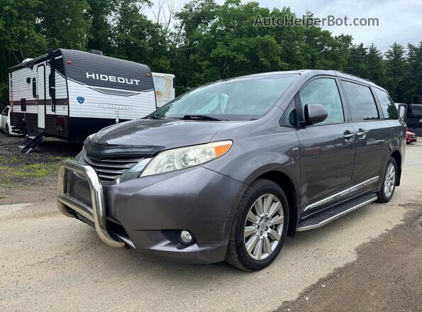 5TDDZ3DC2HS167093 2017 TOYOTA SIENNA Gray Trasero derecho