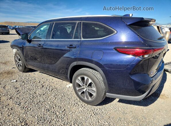 5TDGZRAH6NS117132 2022 TOYOTA HIGHLANDER Blue Trasero derecho