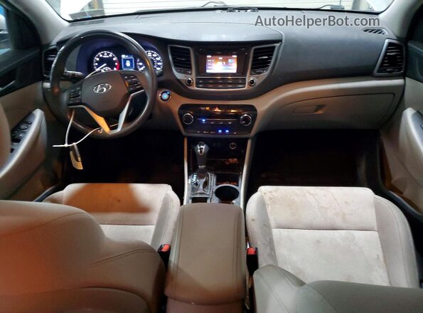 KM8J3CA28GU073810 2016 HYUNDAI TUCSON White Vista del cuadro de instrumentos