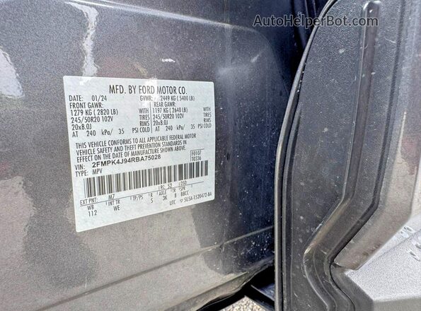2FMPK4J94RBA75028 2024 FORD EDGE Charcoal 