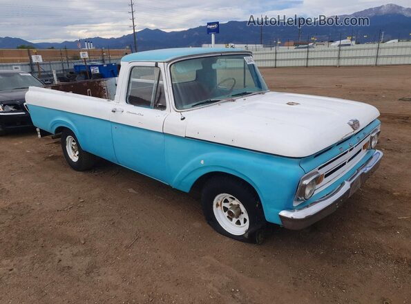 F10CP270062 1962 FORD F100 Turquoise Przód prawy