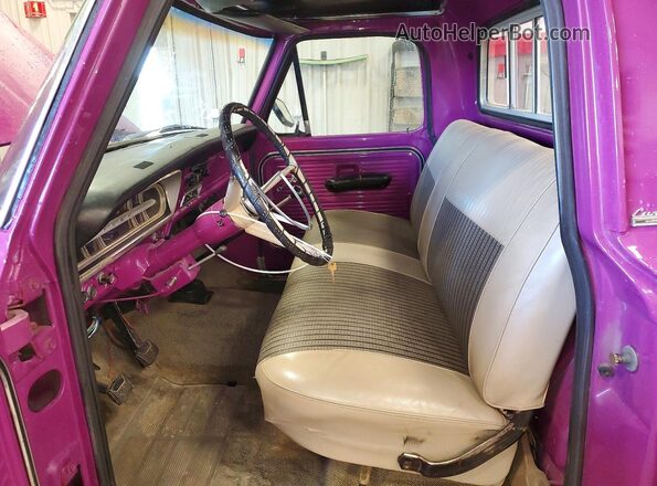 F10YKD06811 1968 FORD F100 Purple Front interior view