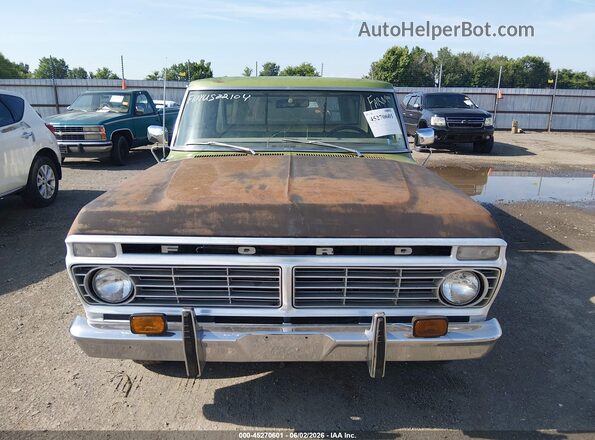 F10YUS22104       1973 FORD F100 Зеленый Вид панели приборов