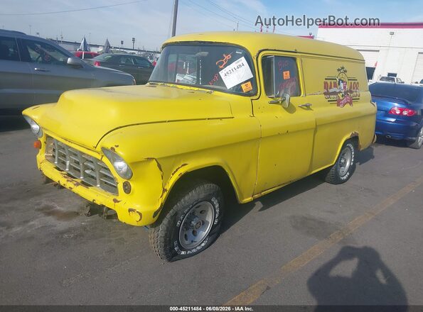 H255L010902 1970 GMC P TRUCK FORWARD Yellow Առջևի ձախ երեք քառորդ տեսարան