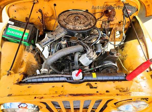 J4F835TH42410 1974 JEEP CJ7 Желтый Вид подкапотного пространства
