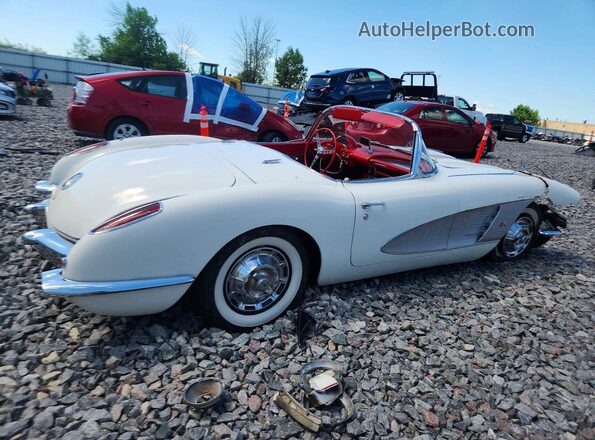 J59S107189 1959 CHEVROLET CORVETTE Белый Задняя правая четверть