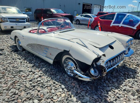 J59S107189 1959 CHEVROLET CORVETTE Белый Передняя правая четверть