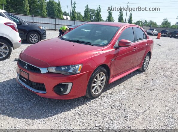 JA32U2FU2GU002319 2016 MITSUBISHI LANCER Red წინა მარცხენა ხედი სამი მეოთხედიდან