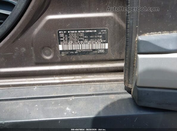 JA4AD2A38HZ036209 2017 MITSUBISHI OUTLANDER Серый Вид подкапотного пространства