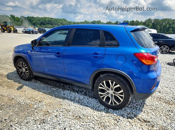 JA4AP3AU4JU021201 2018 MITSUBISHI OUTLANDER Синий Задняя левая четверть