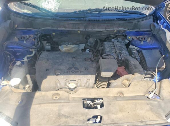 JA4AP3AW0JU000282 2018 MITSUBISHI OUTLANDER Blue Вид підкапотного простору