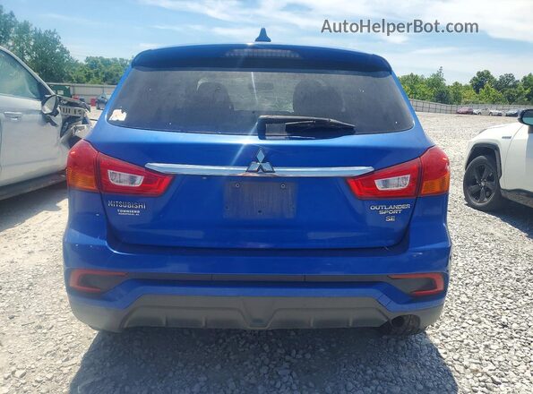 JA4AP3AW0JU000282 2018 MITSUBISHI OUTLANDER Blue Вид ззаду