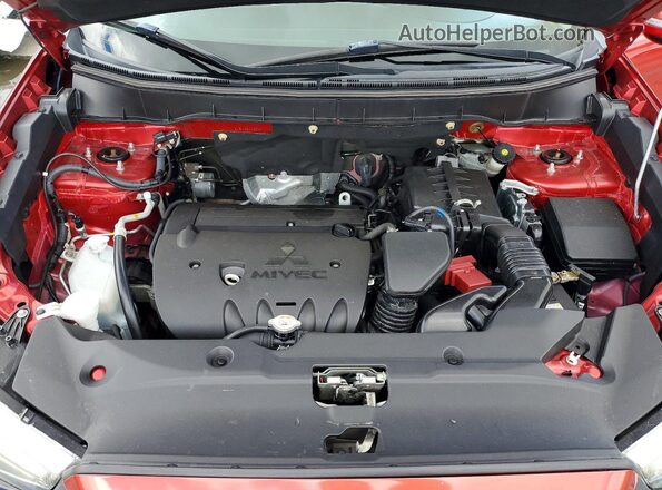 JA4AP3AW9JZ008741 2018 MITSUBISHI OUTLANDER Red ძრავის განყოფილების ხედი