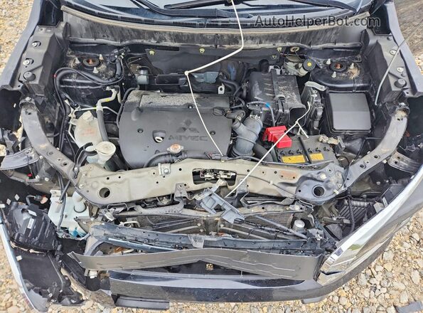 JA4AP4AU0LU022628 2020 MITSUBISHI OUTLANDER Black Vista del compartimento del motor