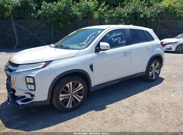JA4AP4AU0LU023990 2020 MITSUBISHI OUTLANDER SPORT White წინა მარცხენა ხედი სამი მეოთხედიდან