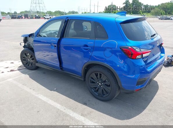 JA4APUAU2MU024284 2021 MITSUBISHI OUTLANDER SPORT Синий Задняя левая четверть