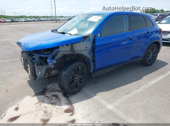 JA4APUAU2MU024284 2021 MITSUBISHI OUTLANDER SPORT Синий Передняя левая четверть