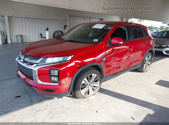 JA4APUAU8MU022457 2021 MITSUBISHI OUTLANDER SPORT Red წინა მარცხენა ხედი სამი მეოთხედიდან