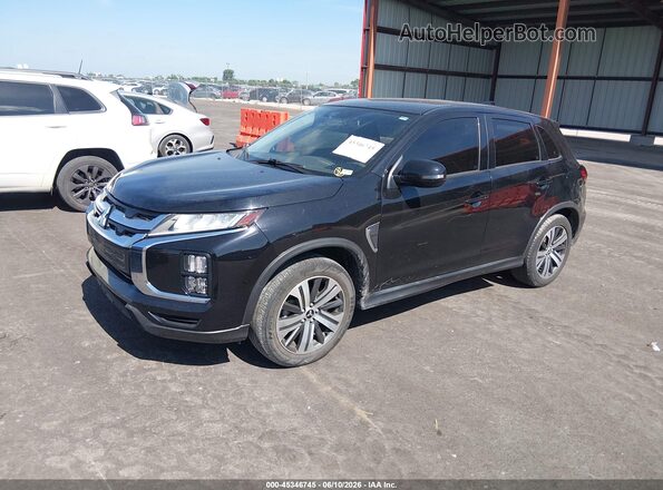 JA4APVAU2MU024386 2021 MITSUBISHI OUTLANDER SPORT Black Առջևի ձախ երեք քառորդ տեսարան