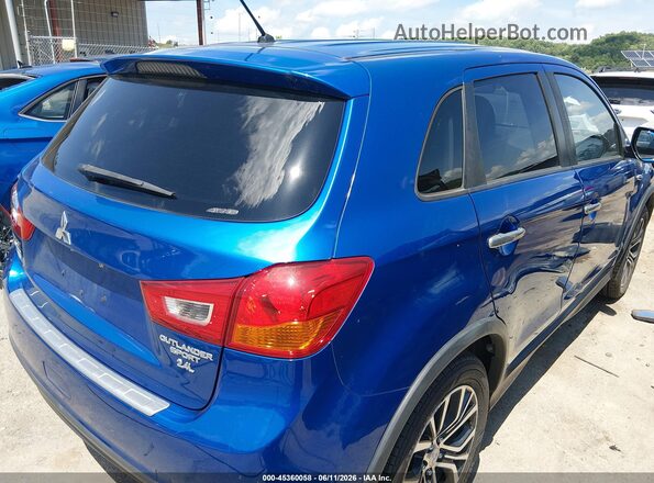 JA4AR3AW3GZ050907 2016 MITSUBISHI OUTLANDER SPORT Синий Задняя правая четверть