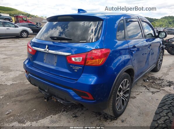 JA4AR3AW9JU014501 2018 MITSUBISHI OUTLANDER SPORT Blue Tył prawy