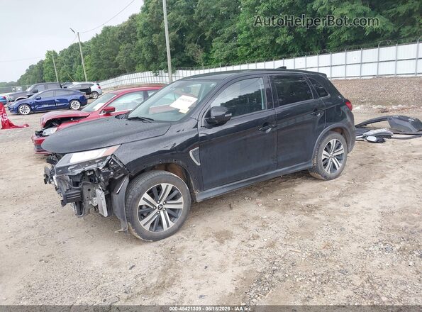 JA4ARUAUXMU017979 2021 MITSUBISHI OUTLANDER SPORT Black Առջևի ձախ երեք քառորդ տեսարան