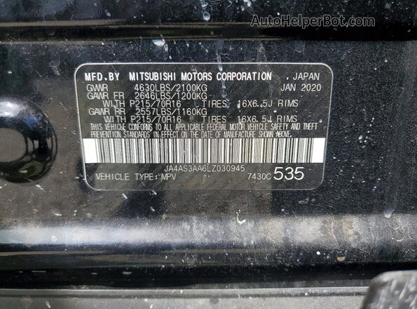 JA4AS3AA6LZ030945 2020 MITSUBISHI ECLIPSE Black 