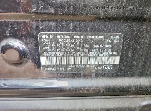 JA4AT3AA5KZ031273 2019 MITSUBISHI ECLIPSE Black 