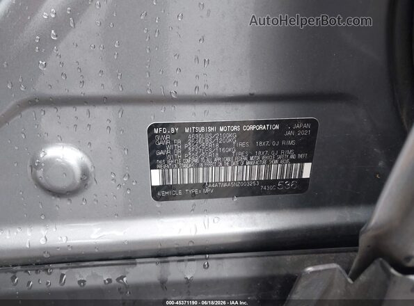 JA4ATWAA5NZ003253 2022 MITSUBISHI ECLIPSE CROSS Silver Widok komory silnika
