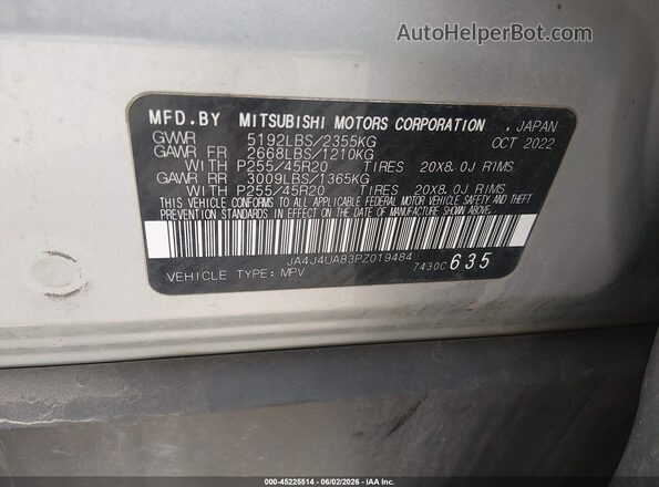 JA4J4UA83PZ019484 2023 MITSUBISHI OUTLANDER Silver Widok komory silnika