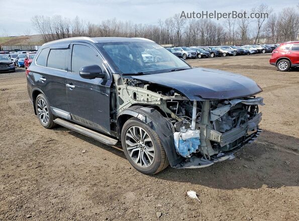 JA4JZ4AX3JZ053604 2018 MITSUBISHI OUTLANDER Черный Передняя правая четверть