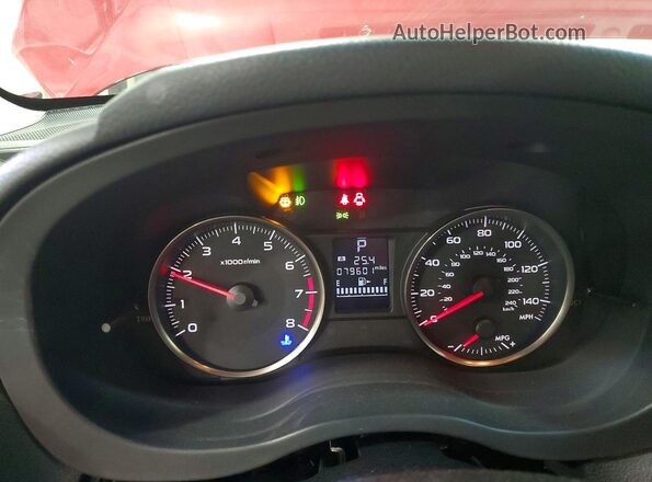 JF1GJAF69GH003929 2016 SUBARU IMPREZA Red Սարքավորումների վահանակի տեսք