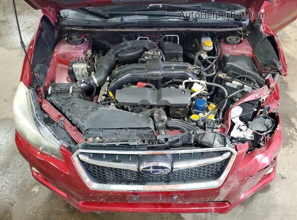 JF1GJAF69GH003929 2016 SUBARU IMPREZA Red Սալոնի հետևի տեսք