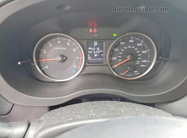 JF1GJAF69GH014011 2016 SUBARU IMPREZA Blue Instrument cluster view