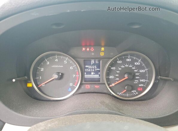 JF1GPAB65GH350128 2016 SUBARU IMPREZA Green Widok zestawu wskaźników