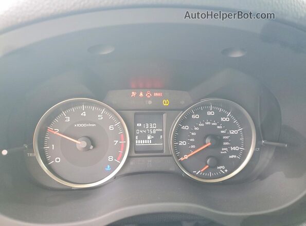JF1GPAP61G9337976 2016 SUBARU IMPREZA Silver Widok zestawu wskaźników