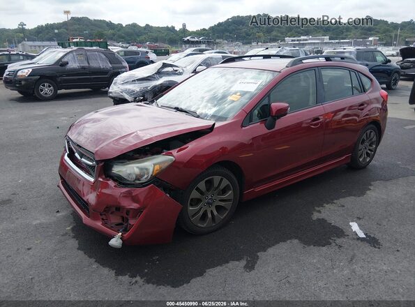 JF1GPAP67G8310738 2016 SUBARU IMPREZA Red Առջևի ձախ երեք քառորդ տեսարան