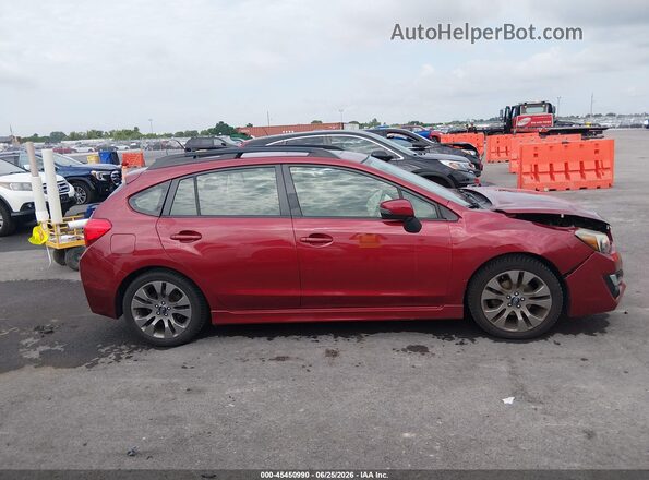 JF1GPAP67G8310738 2016 SUBARU IMPREZA Red Սալոնի հետևի տեսք