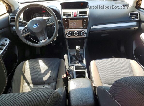 JF1GPAP67G9220399 2016 SUBARU IMPREZA Charcoal Առջևի վահանակի տեսք